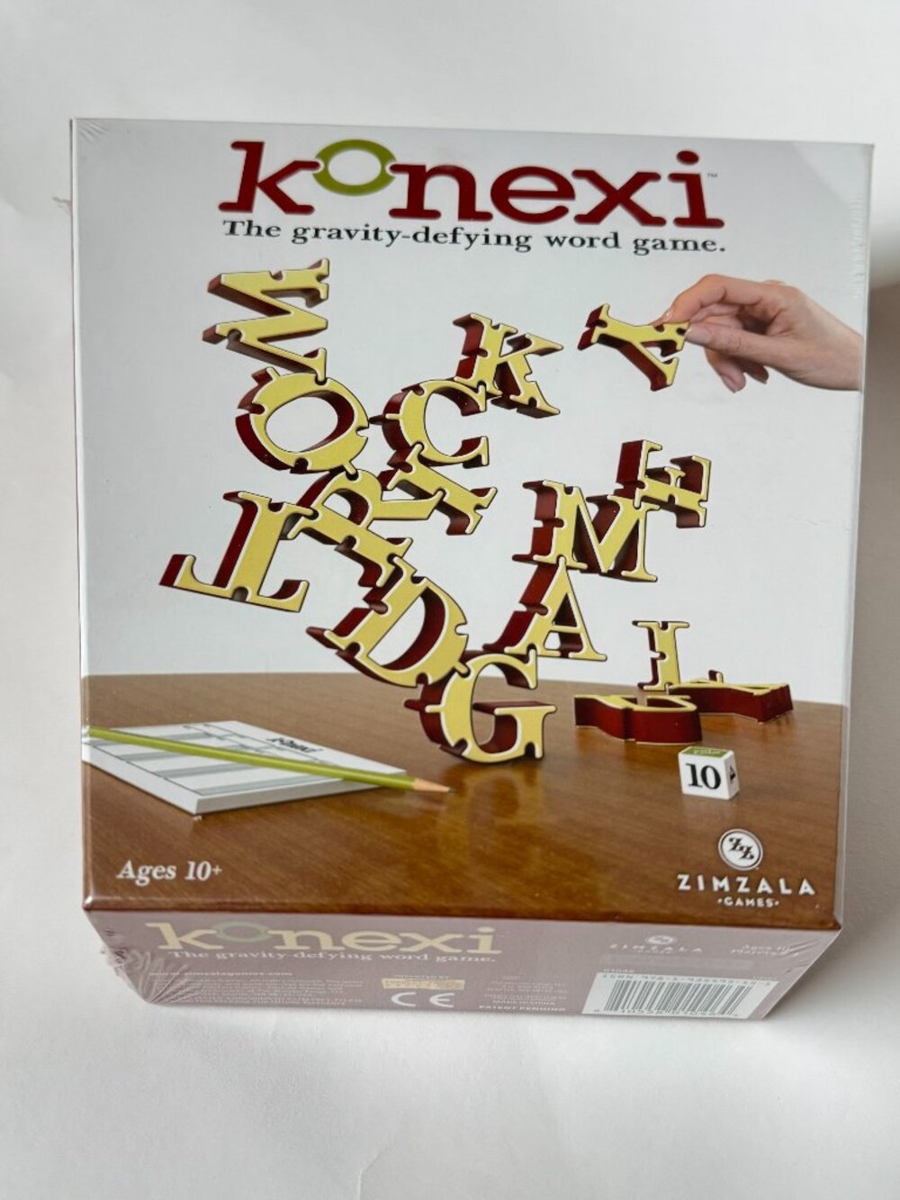 Konexi Game The Gravity Defying Word Game NEW Sealed Zimzala Games Letters
